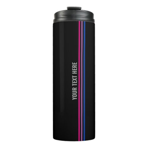 Custom Bisexual Flag Color Stripes LGBT Thermal Tumbler