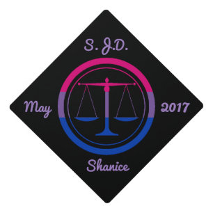 Custom Bisexual Pride Legal Symbol Scales Graduation Cap Topper