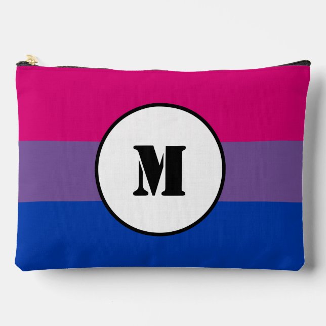 Custom bisexuality flag  accessory pouch (Front)