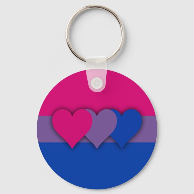 Custom Bisexuality flag Keychain (Front)