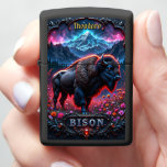 Custom Bison Buffalo Vibrant Sunset Zippo Lighter