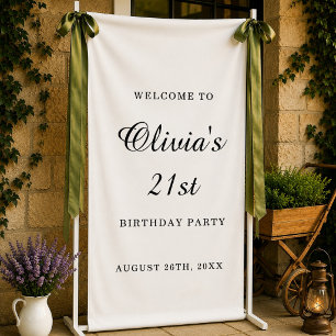 Custom Bithday Welcome 21st Birthday Customized Banner
