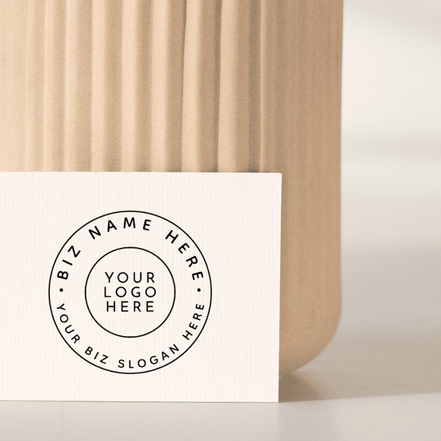 Custom Biz Name Logo Slogan Modern  Self-inking Stamp (Creator Uploaded)