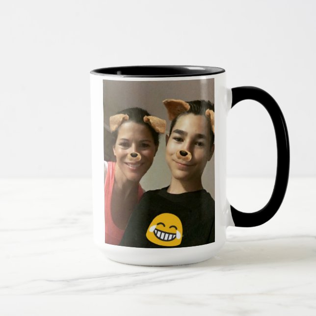 Custom Black 15 oz Ringer Mug 825 Photo By ZAZZ_IT (Right)