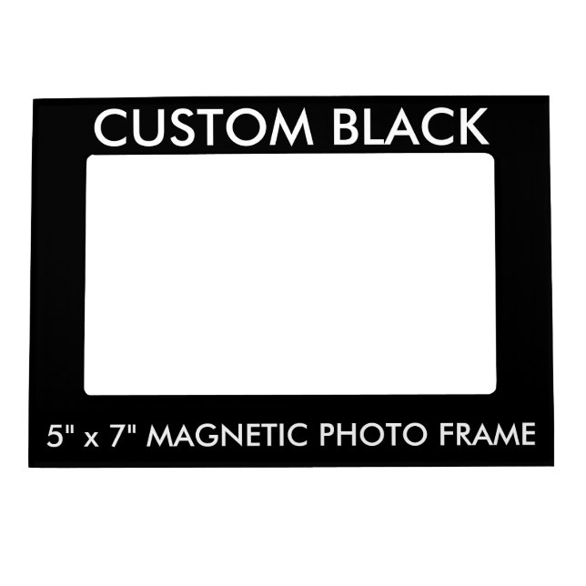 Custom BLACK 5" x 7" Magnetic Photo Picture Frame (Front)