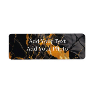 Custom Black and Gold Blank Template Label