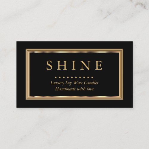 Custom Black and Gold Business Card