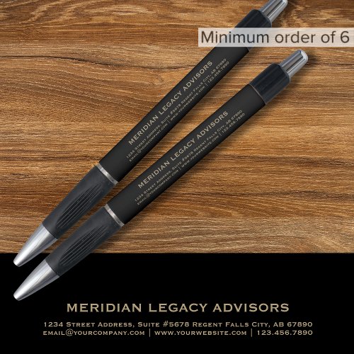 Custom Black and Gold Business Pen