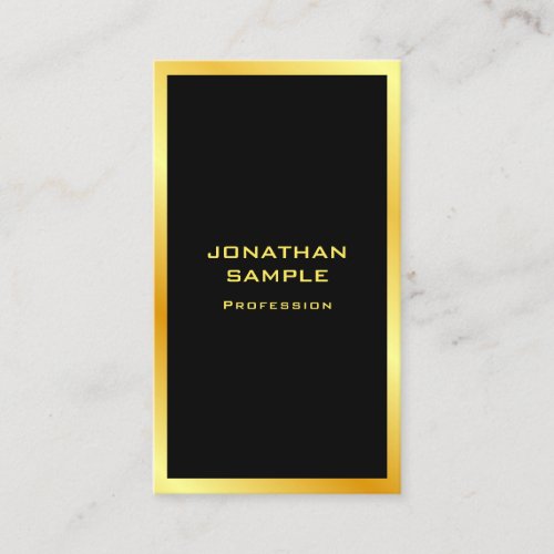 Custom Black And Gold Modern Elegant Template Business Card
