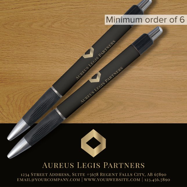 Custom Black and Gold Pen with Logo (Creator Uploaded)