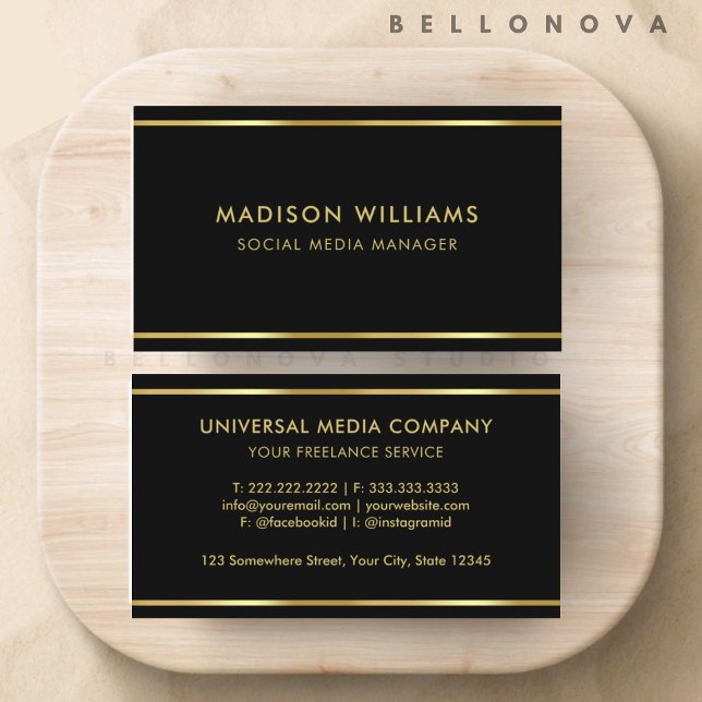 Custom Black and Gold Premium Professional Business Card (Custom Black and Gold Premium Professional Business Card)