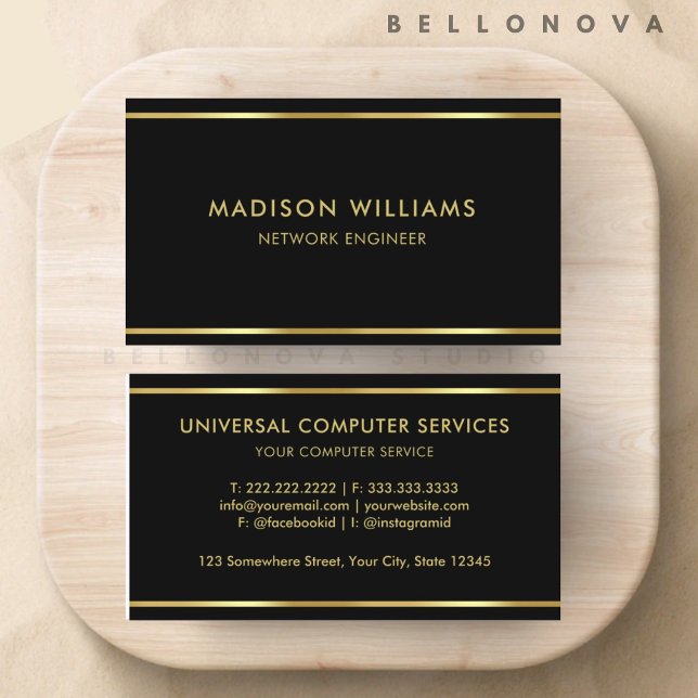 Custom Black and Gold Premium Professional Business Card (Custom Black and Gold Premium Professional Business Card)