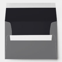 Custom Black and Gray Envelope with Return Address