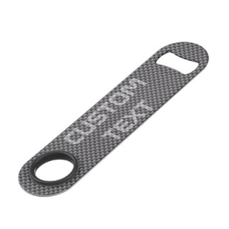 Custom Black and Grey Carbon Fiber Polymer Speed Bottle Opener