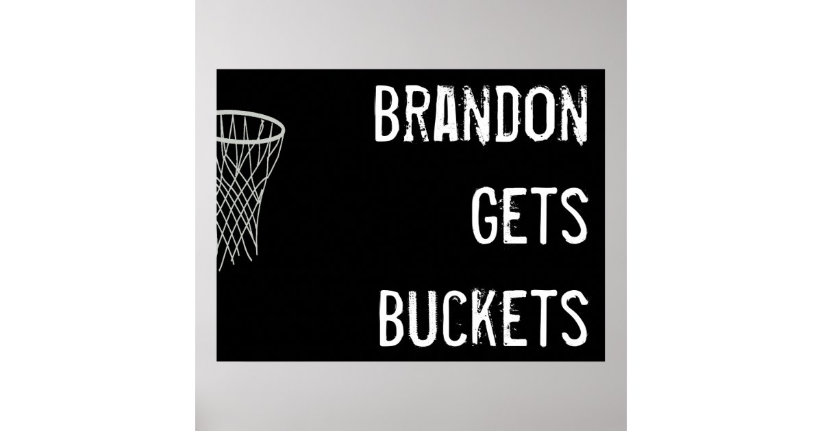 Custom Black and White Basketball Poster Zazzle