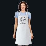 Custom Black and White Business Logo Apron<br><div class="desc">Create a custom Apron featuring a simple design with your business logo along with your business name. A basic, minimalist design that works for any business but especially for a bakery, coffee shop or restaurant chef. DESIGN TIP: You may change the text and background to any color you wish by...</div>