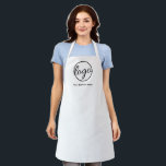 Custom Black and White Business Logo Apron<br><div class="desc">Create a custom Apron featuring a simple design with your business logo along with your business name. A basic, minimalist design that works for any business but especially for a bakery, coffee shop or restaurant chef. DESIGN TIP: You may change the text and background to any color you wish by...</div>