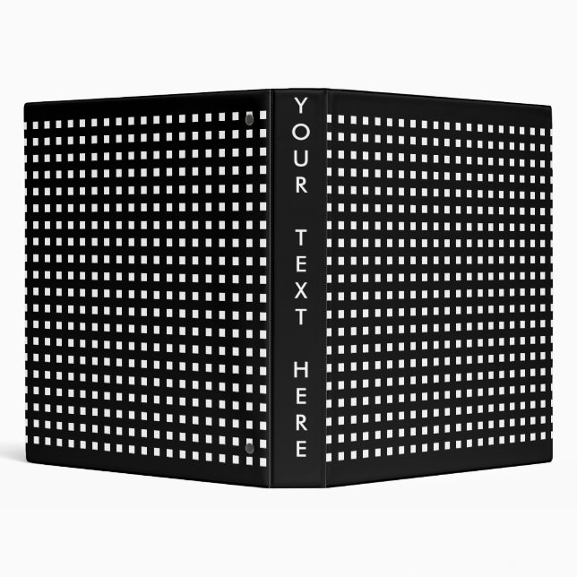 Custom Black and White Checked Binder / Album (Background)