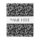 Custom Black And White Clef Hearts Music Notes