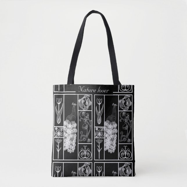 Custom black and white elegant bag nature (Front)