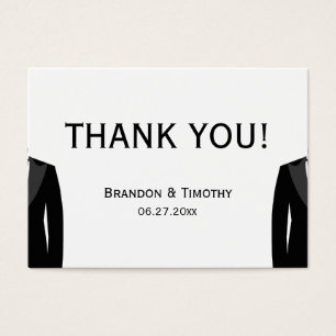 Custom Black And White Gay Wedding Favor Tags