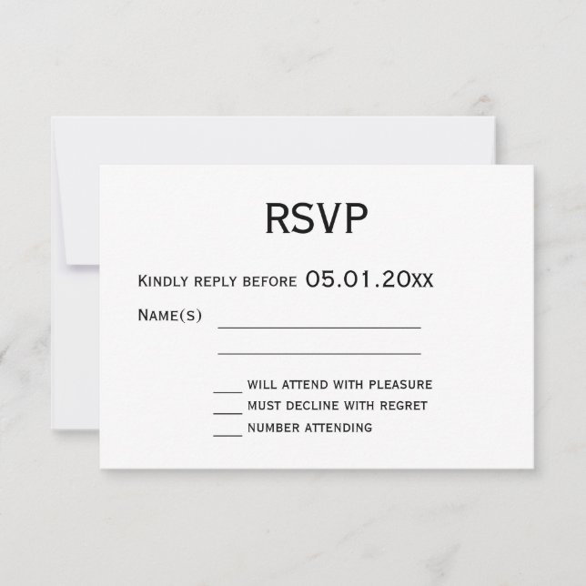Custom Black And White Gay Wedding RSVP Cards (Front)