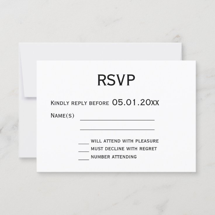 Custom Black And White Gay Wedding RSVP Cards | Zazzle