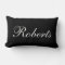 Custom Black and White Name Throw Pillow