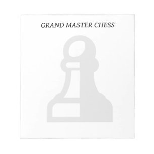 Custom black and white pawn chess piece notepad