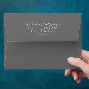Custom Black and White Photo Modern Wedding Envelope