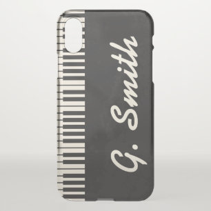 Custom Black and White Piano Keyboard. Add Name. iPhone X Case