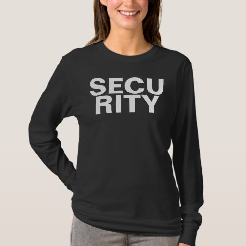 Custom Black And White Security Template Womens T_Shirt