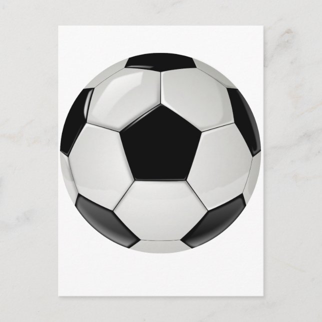 Custom Black and White Soccer Ball Postcard (Front)