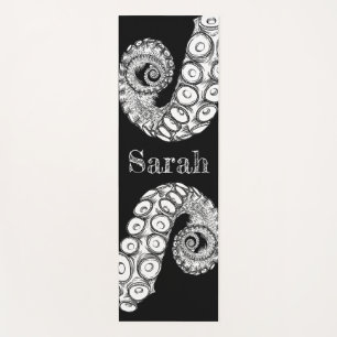 Custom- Black and yellow Octopus tentacle Yoga Mat