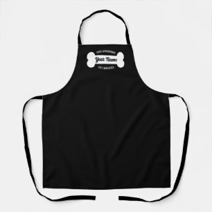Custom black apron for dog grooming business