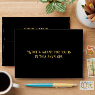 Custom Black Bachelorette Party Envelope 