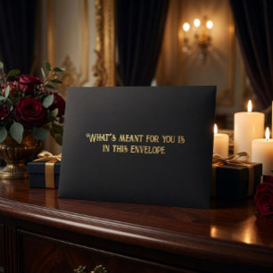 Custom Black Bachelorette Party Envelope 