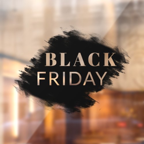 Custom Black Brush Frame Black Friday Store Window Cling