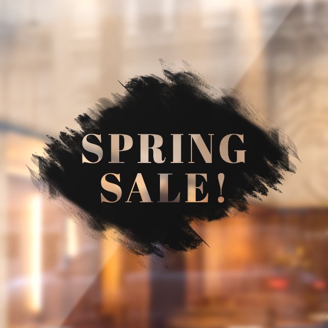 Custom Black Brush Frame Spring Sale Store Window Cling (Sheet 2)