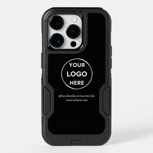Custom Black Business Logo Branded OtterBox iPhone