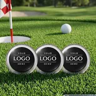 Custom Black Business Logo Company Branded Golf Ball Marker