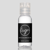 Custom Black Business Logo Promotional Hand Sanitizer