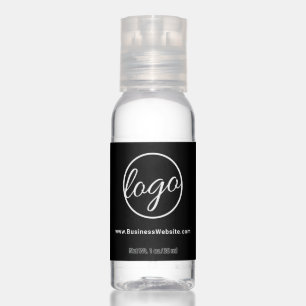 Custom Black Business Logo Promotional Hand Sanitizer