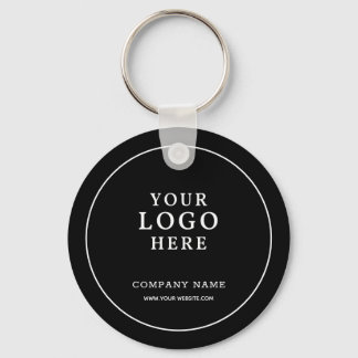 Custom Black Business Logo Qr Code Promotional   Keychain
