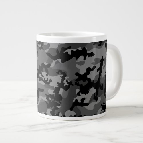 Custom Black Camo Glass Jumbo Mug