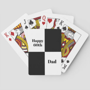 Custom Black Checkered Poker Cards