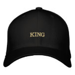 Custom Black Color Embroidered Hat Flexfit Wool at Zazzle