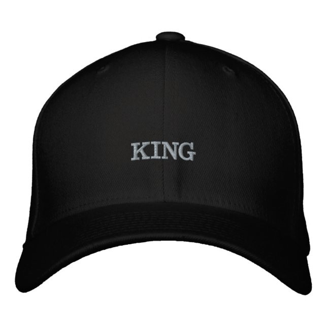 Custom Black Color Embroidered Hat Flexfit Wool (Front)