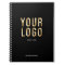 Custom Black Company Logo Promotional Notebook