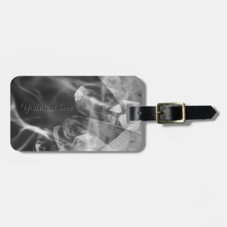 Custom black crystal luggage tag